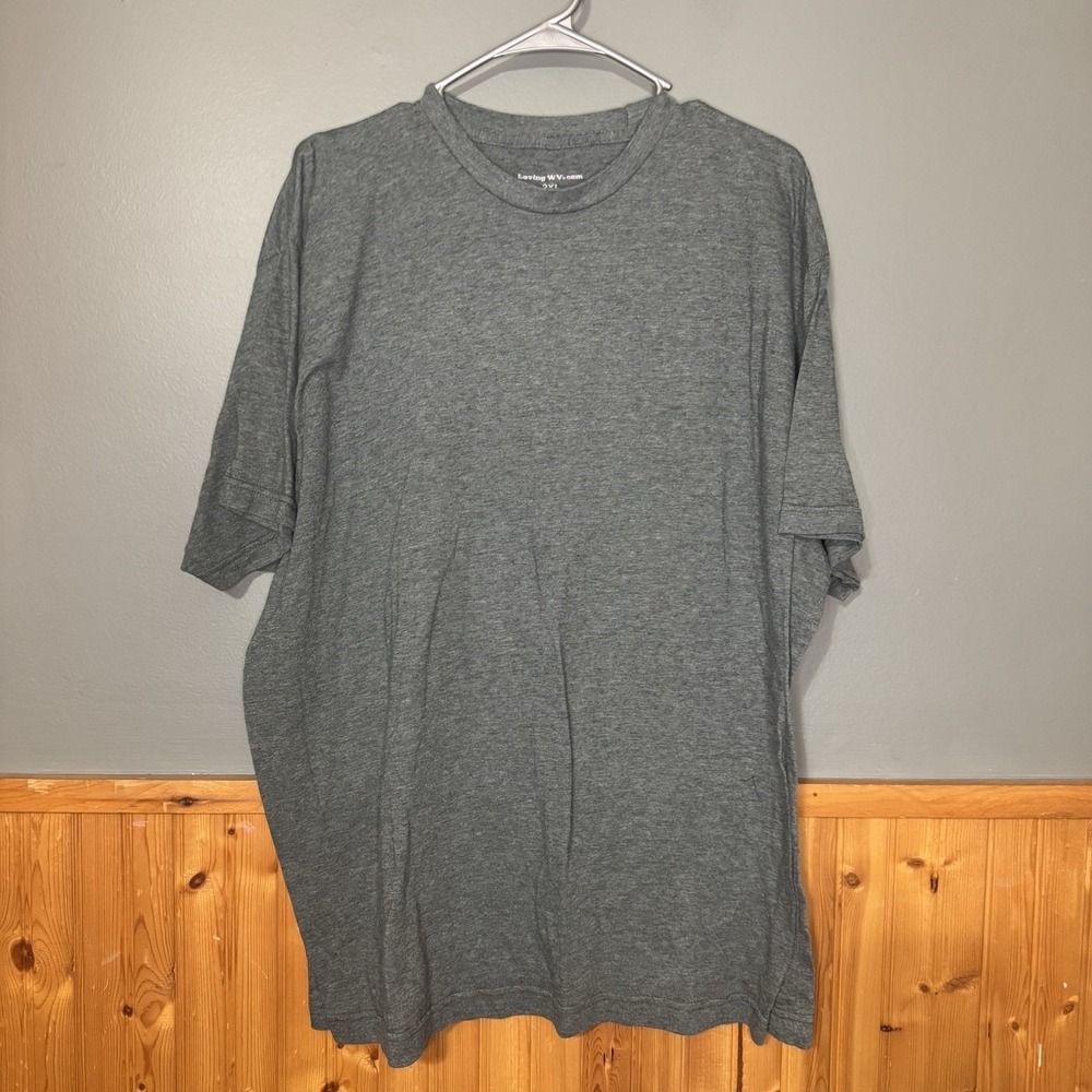 Men's Gray‎ Basic T Shirt Living WV Graphic Backpack 2XL